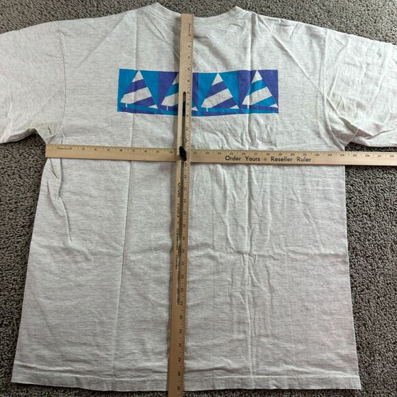 VINTAGE 1992 Annapolis Shirt Mens XL Gray Maryland Single Stitch Breezin Up * - Picture 10 of 13